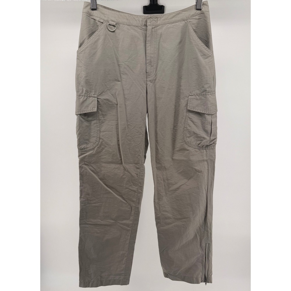 Vintage Ralph Lauren Women Cargo Pants Beige Zip Ankle Size‎ 6 Lightweight